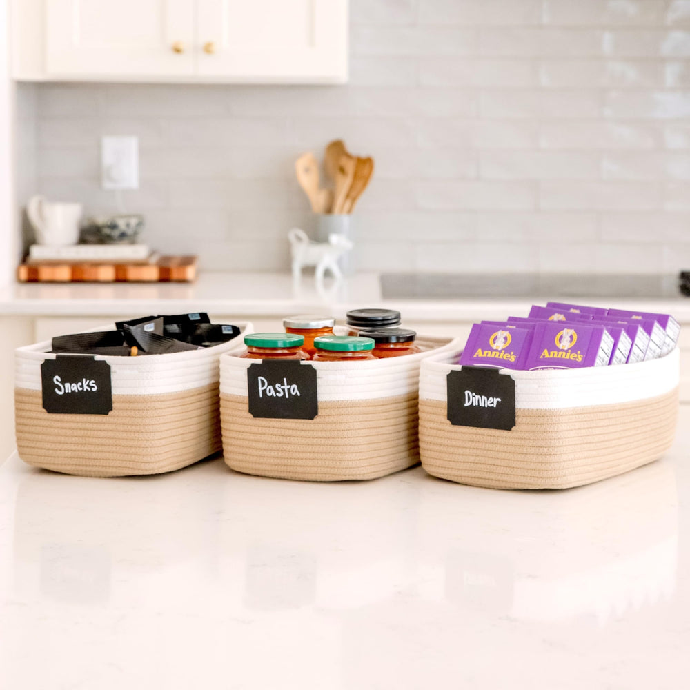 NaturalCozy basket used to organize baby toys and blankets