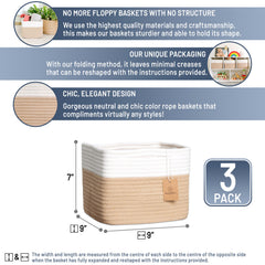 NaturalCozy basket with folded-structure design keeps its shape.