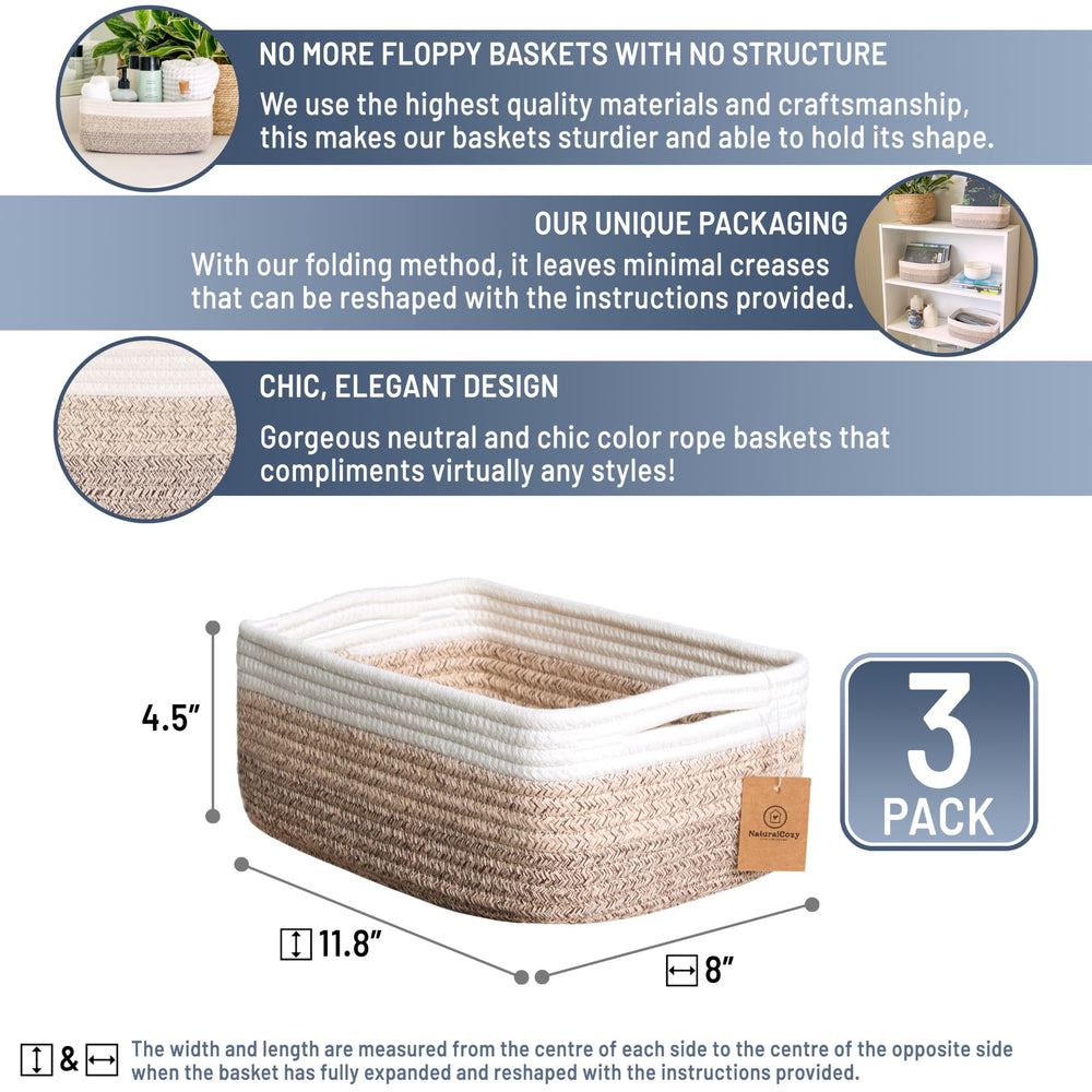 NaturalCozy basket folding with easy-setup demonstrates quick shaping and space-saving.