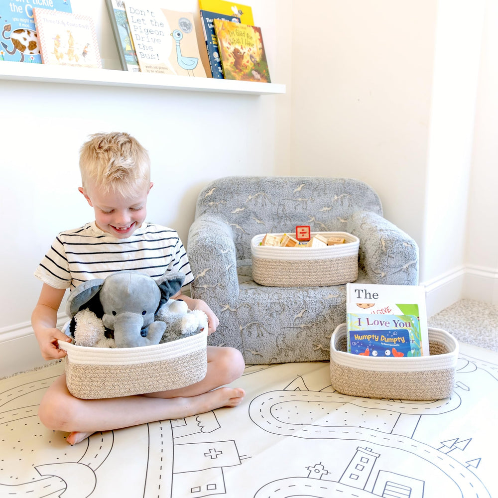 NaturalCozy nursery organizer basket for toys and essentials