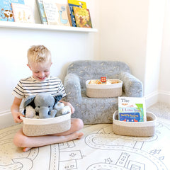 NaturalCozy nursery organizer basket for toys and essentials