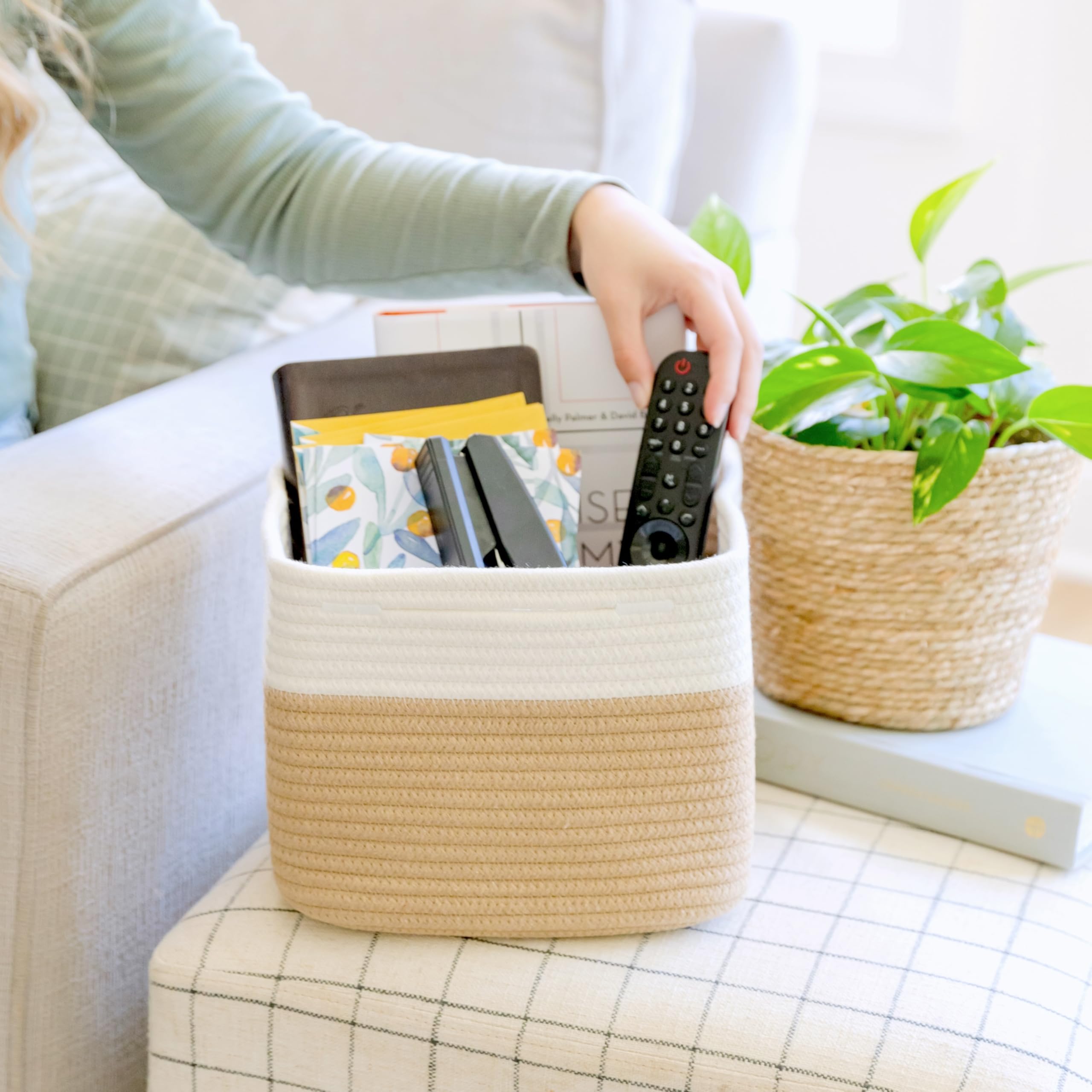 NaturalCozy cube tidy closet organizer with uniform look.