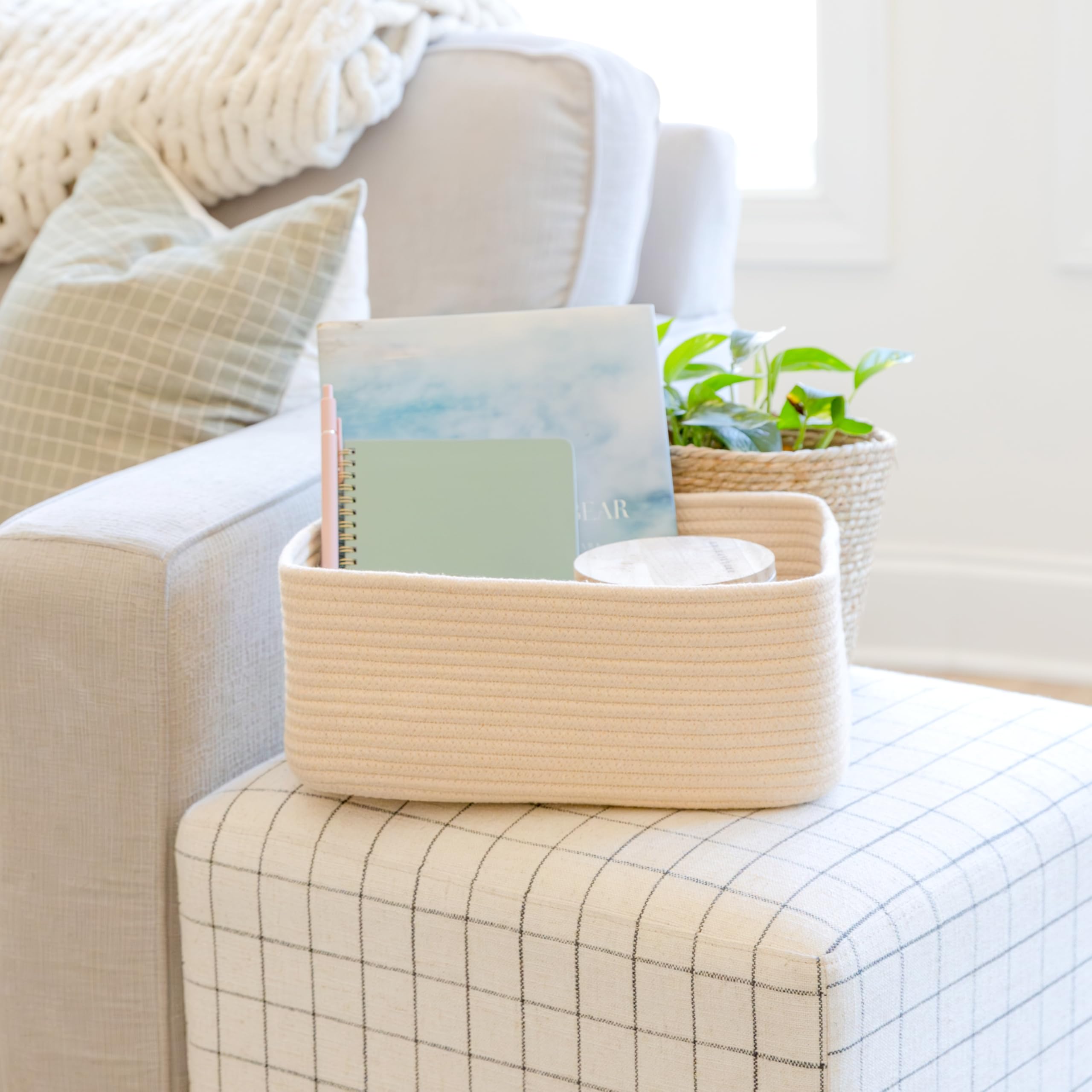 NaturalCozy closet organizers for cube shelves