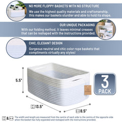 NaturalCozy cotton rope organizer bin in nursery for clutter-free space.