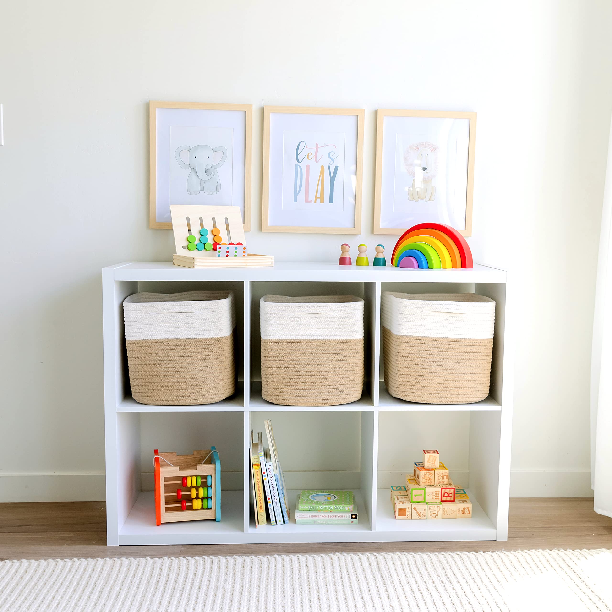NaturalCozy cotton rope material is safe and sturdy for homes.