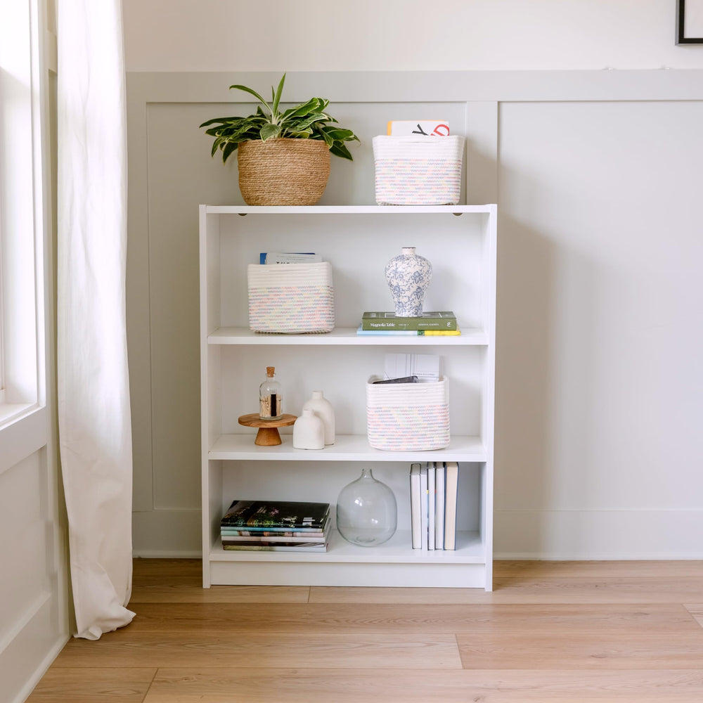 NaturalCozy decorative plant basket adds natural texture to home.