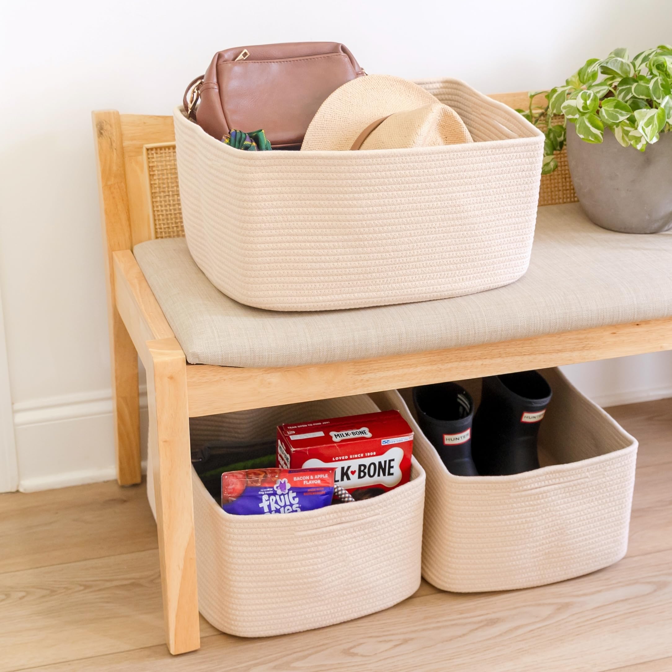 NaturalCozy versatile basket ideal for gifts and home organization