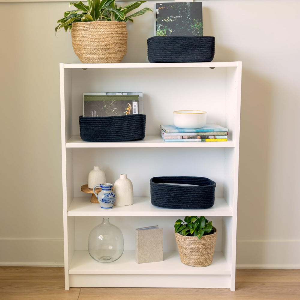 NaturalCozy durable cotton rope baskets blend with modern decor.