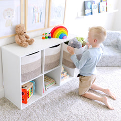 NaturalCozy folding demo of 11-inch cube shows easy reshaping.