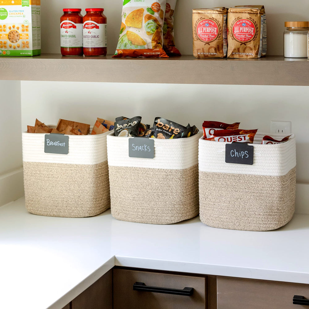 NaturalCozy hidden handles embedded, easy to pull from shelves.