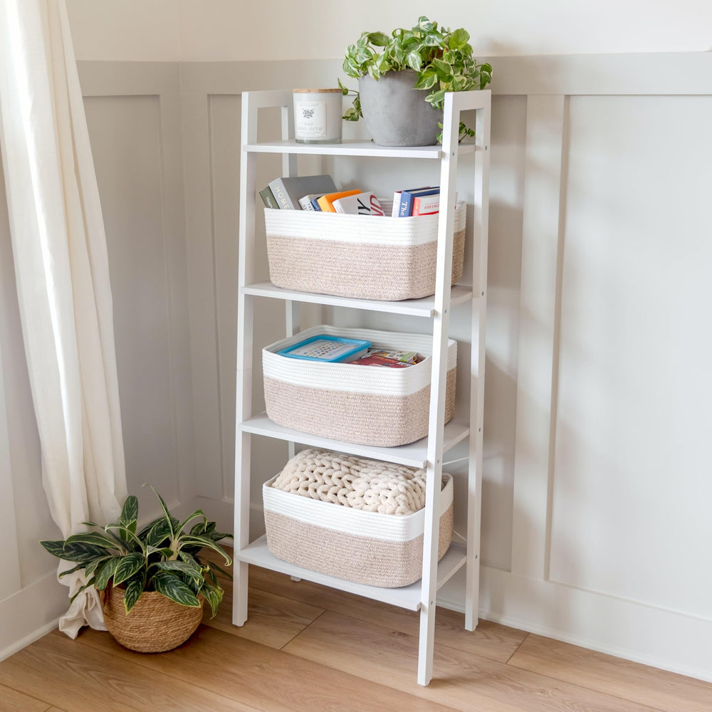 NaturalCozy laundry storage rope bin for organized hampers