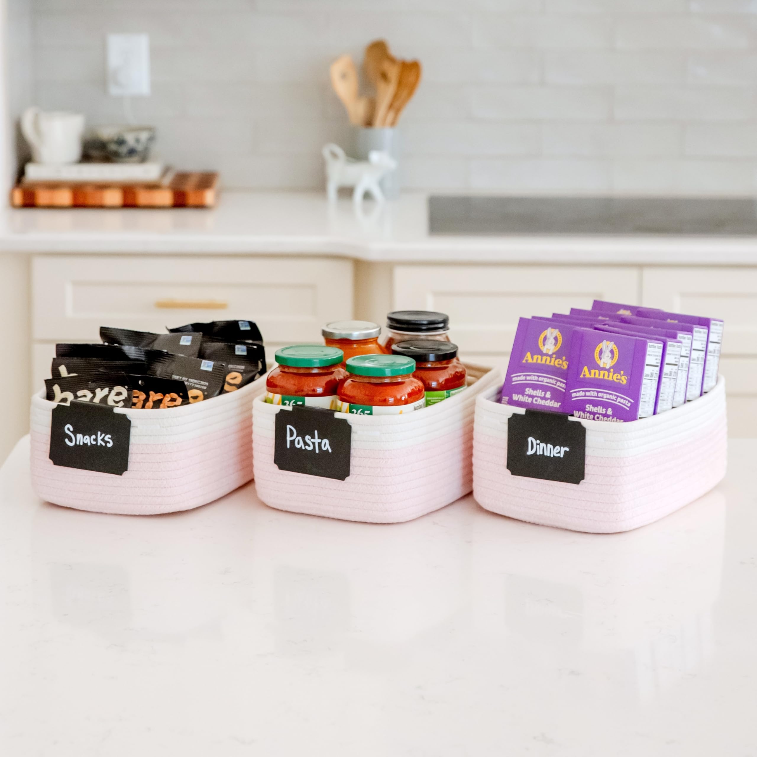 NaturalCozy nursery storage ideal for toys, books, and blankets.
