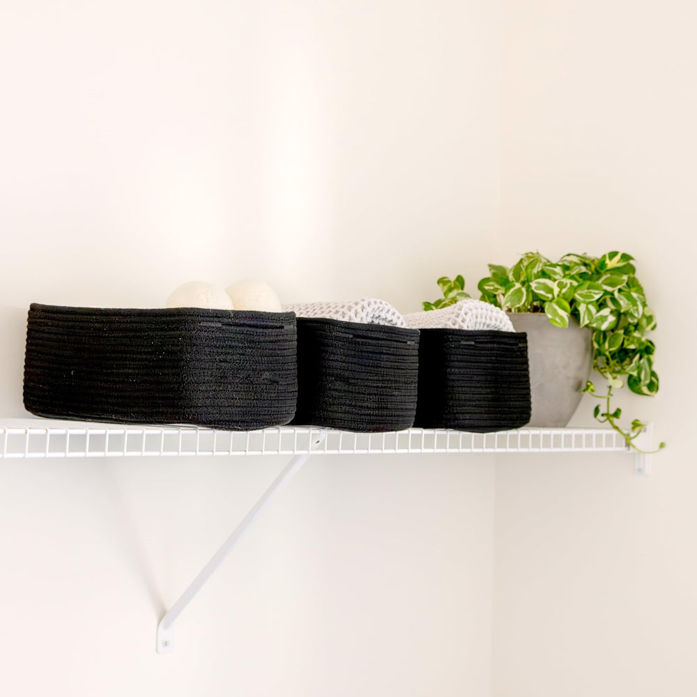 NaturalCozy on-shelf storage decor showing organized space