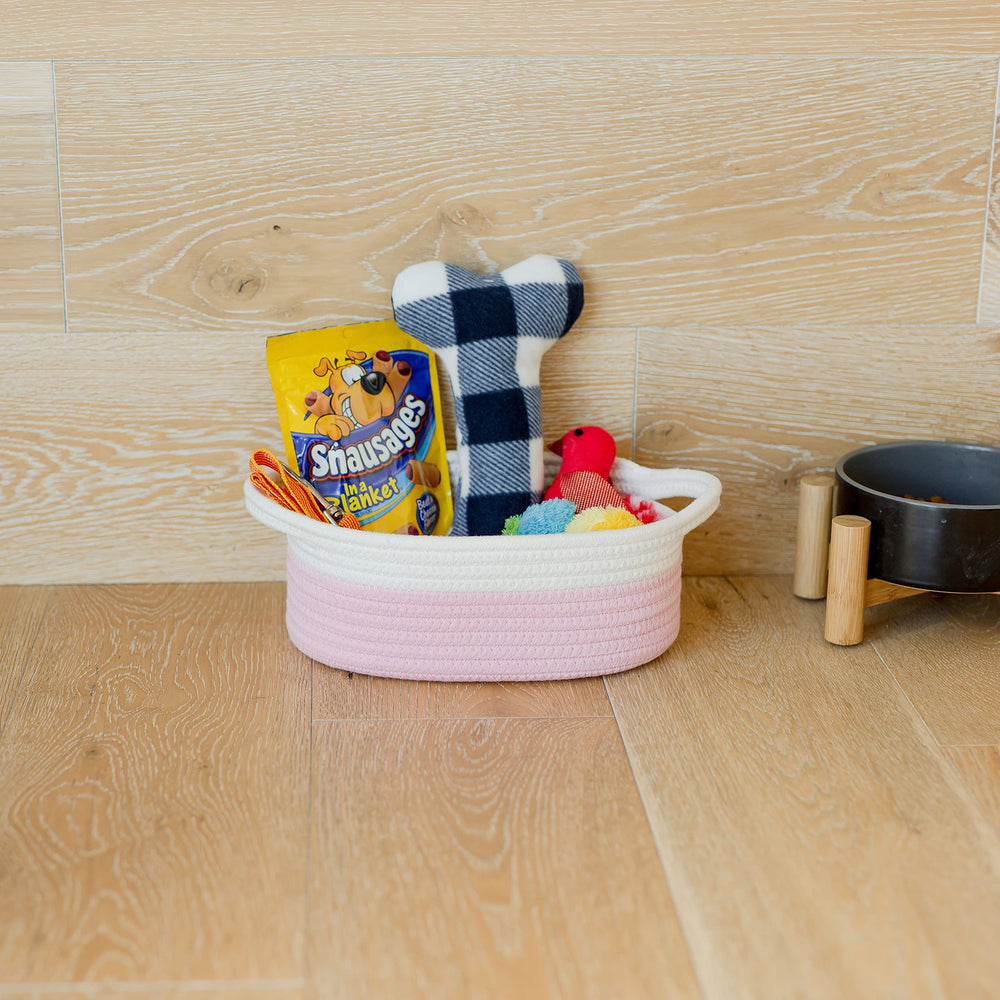 NaturalCozy pet toy bin for cats and dogs