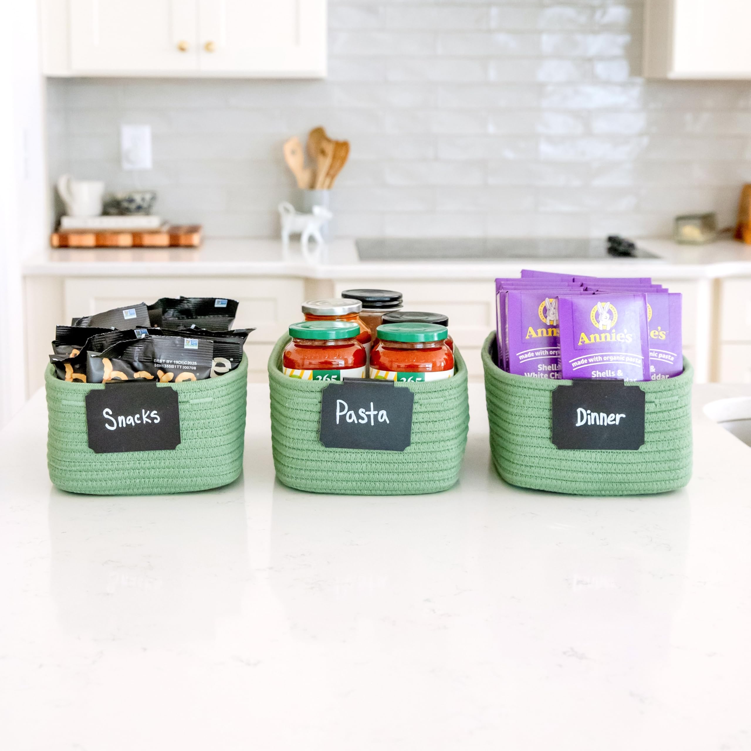 NaturalCozy bathroom storage basket for towels and toiletries.