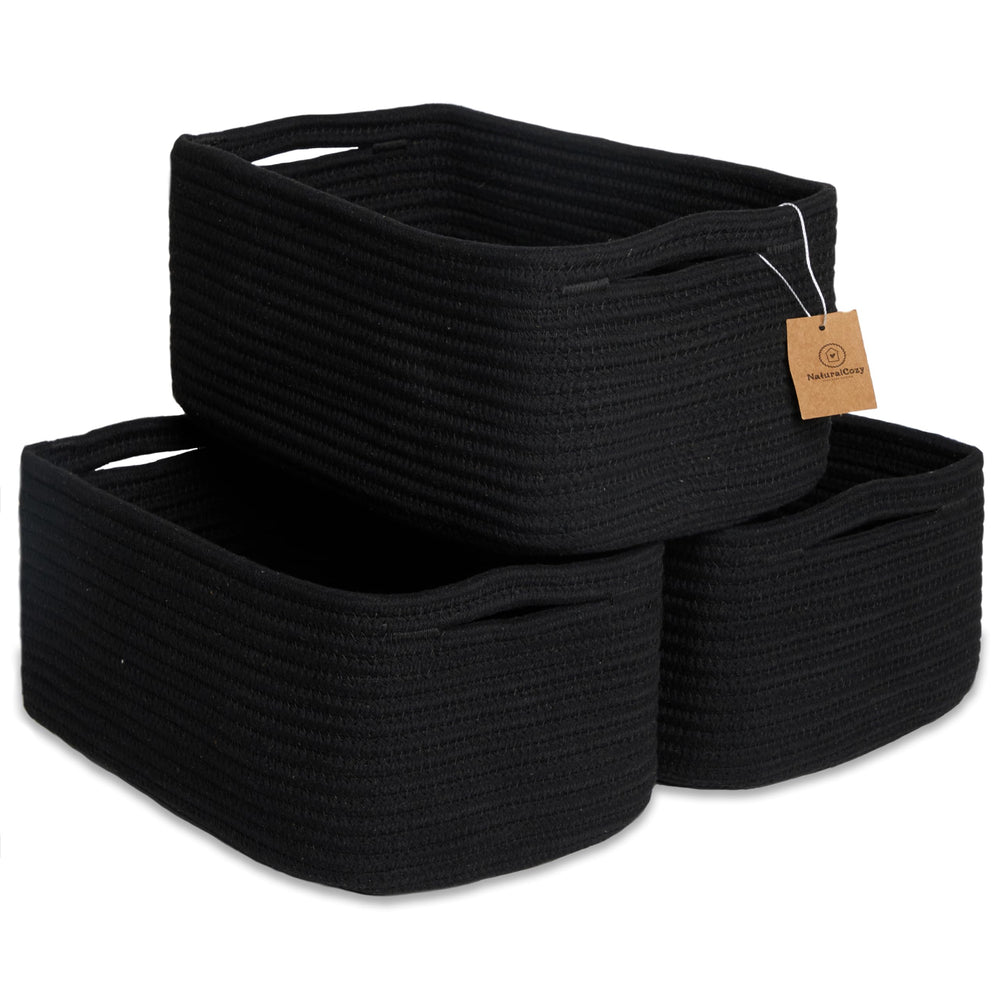 NaturalCozy rectangle basket folding structure for easy shaping