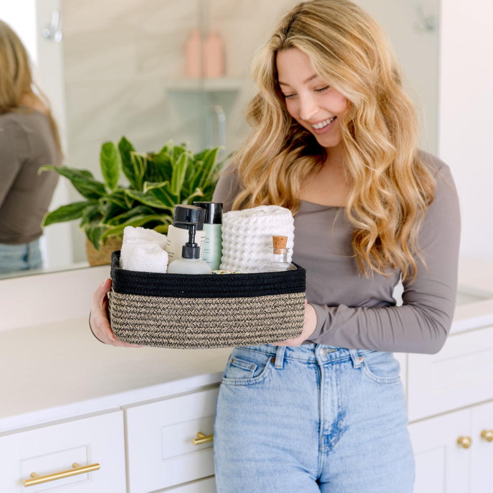 NaturalCozy 3‑pack on display as cohesive decor storage solution