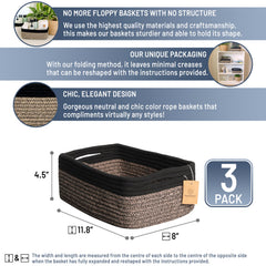 NaturalCozy rope basket highlights reinforced hidden handles for heavy use