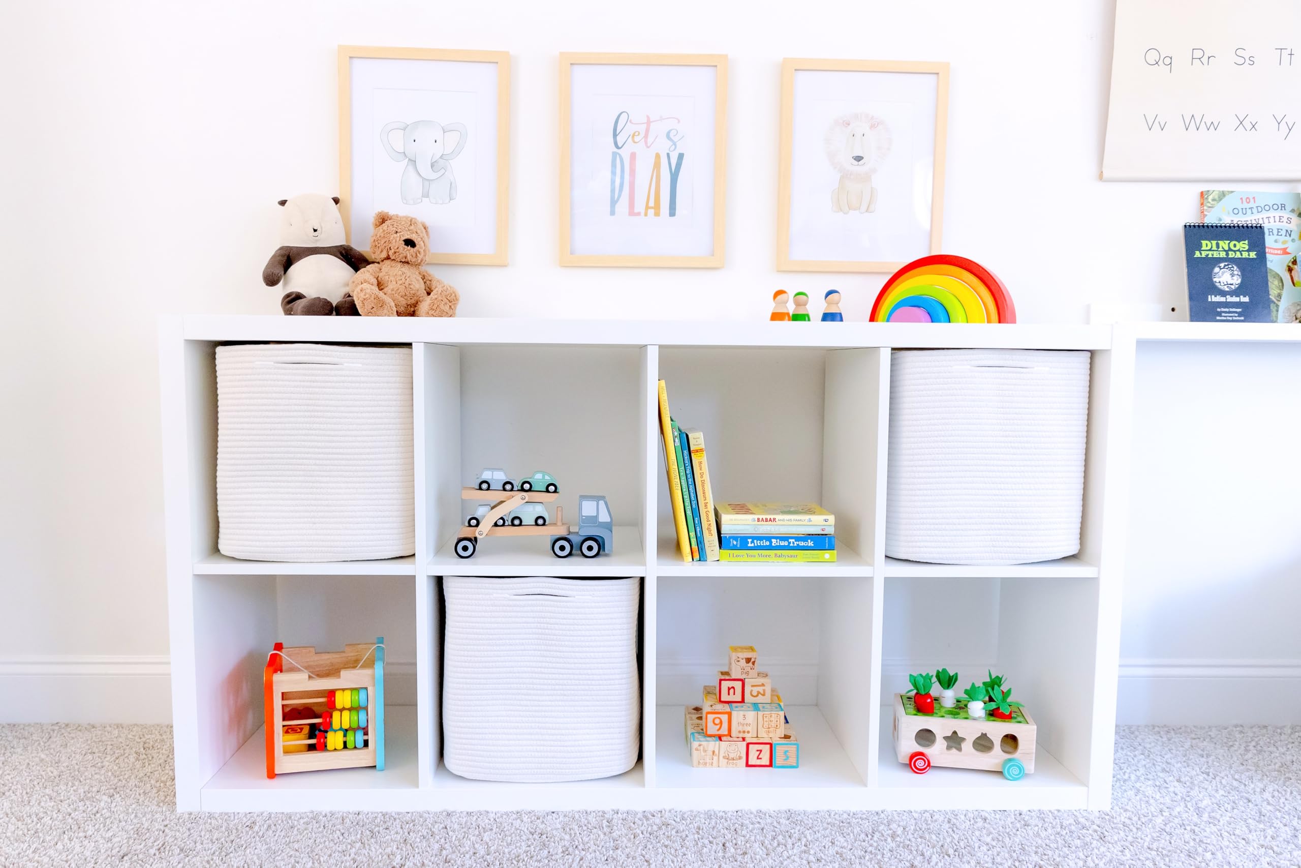 NaturalCozy rope storage close-up shows sturdy reinforced handles