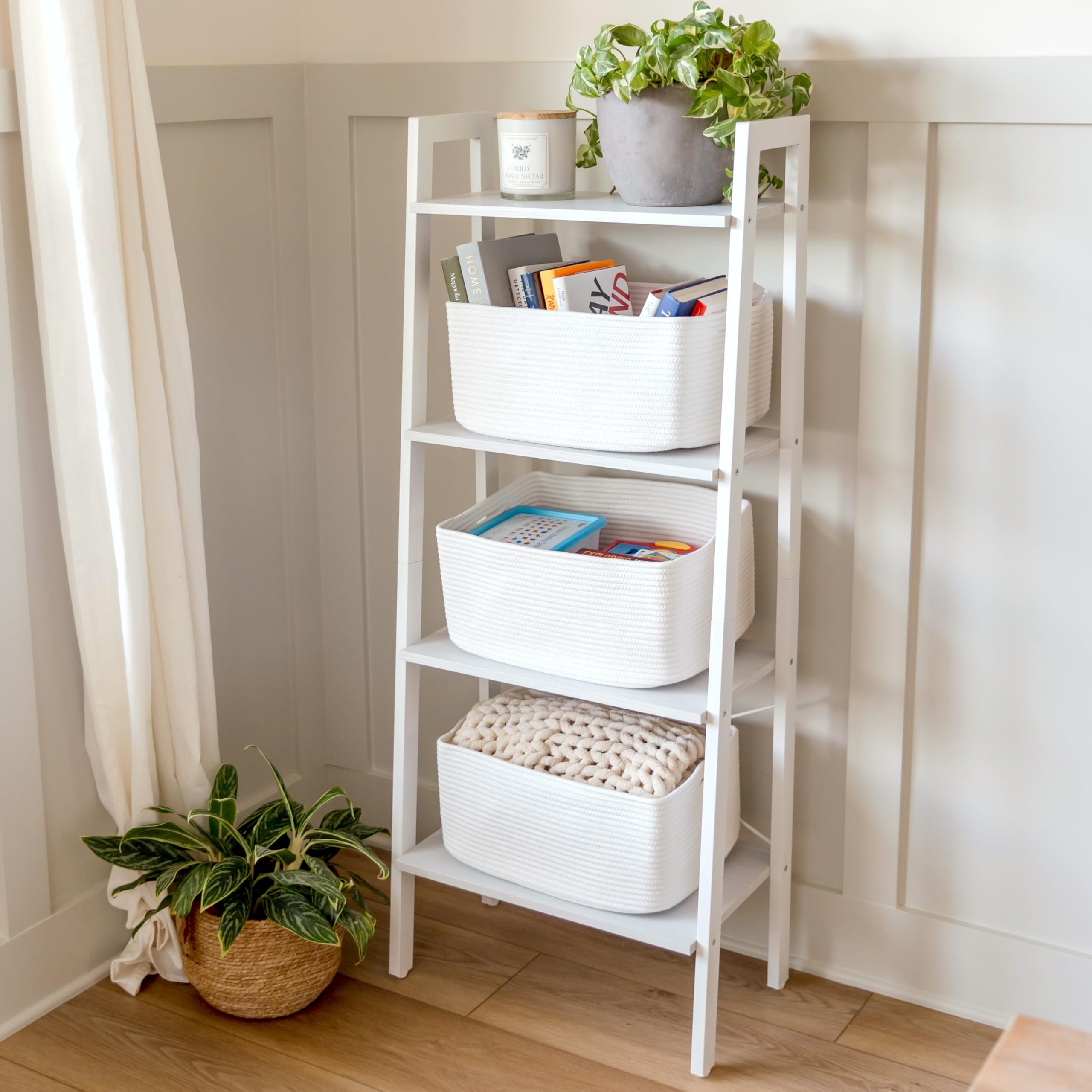 NaturalCozy basket doubles as a laundry hamper for small loads