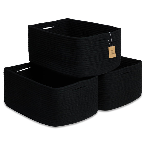 NaturalCozy storage basket rectangle shape keeps toys organized and accessible.