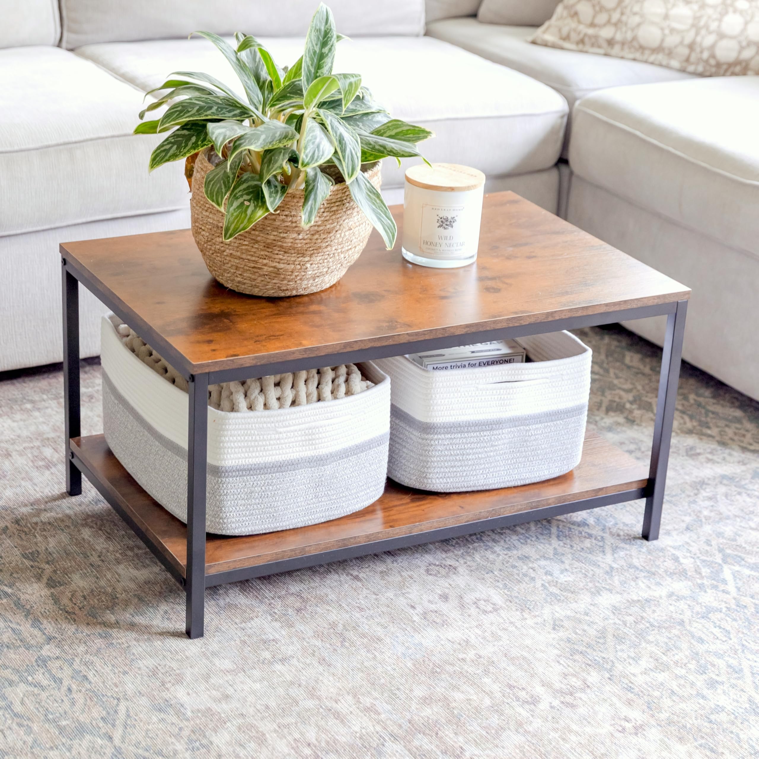 NaturalCozy cotton rope material provides a soft, natural texture for family spaces.