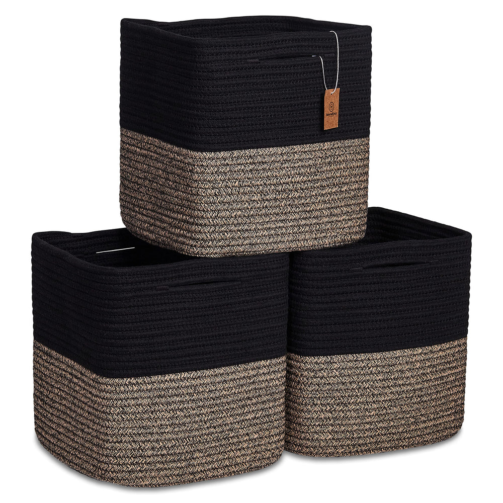 NaturalCozy storage cubes 11in folded design for quick, tidy organization