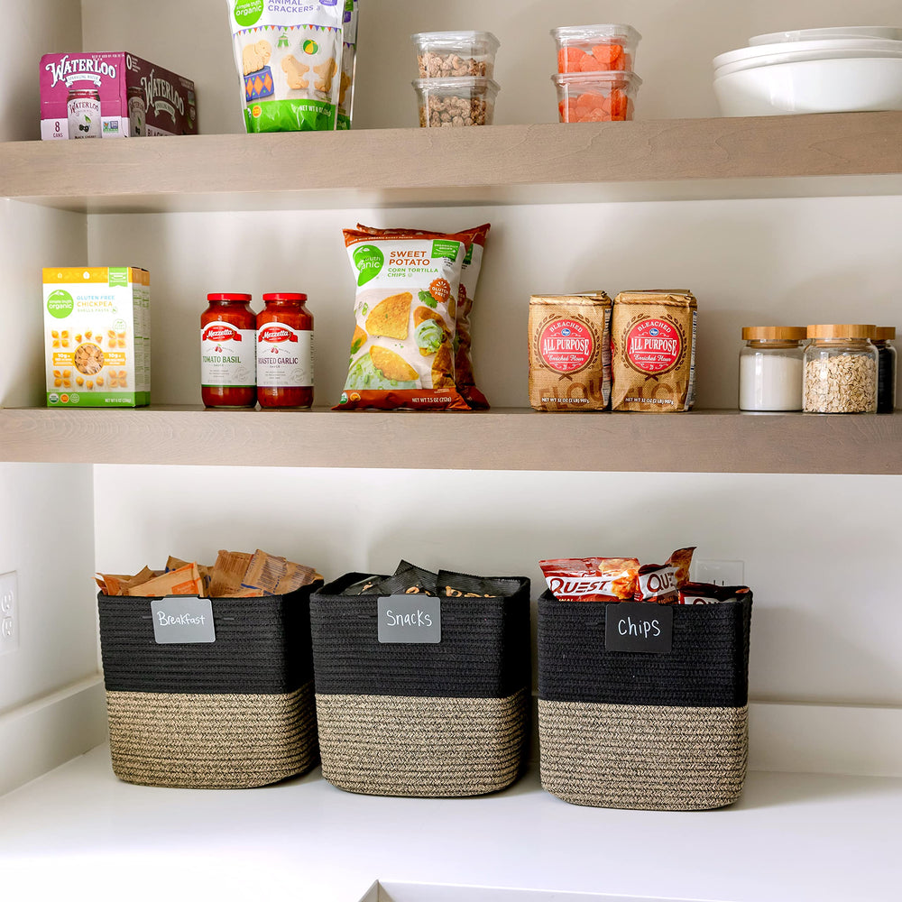 NaturalCozy storage cubes reinforced hidden handles for easy carrying