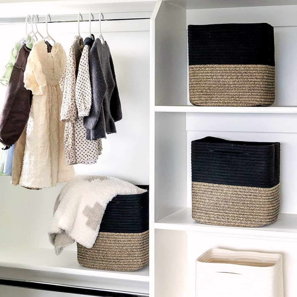 NaturalCozy 11in cube fits shelves for clutter-free closet