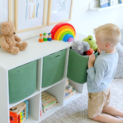 NaturalCozy storage cube offers 28% more storage versus round bins