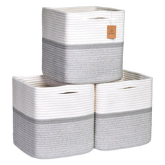 NaturalCozy storage cubes folding method for tidy shelves