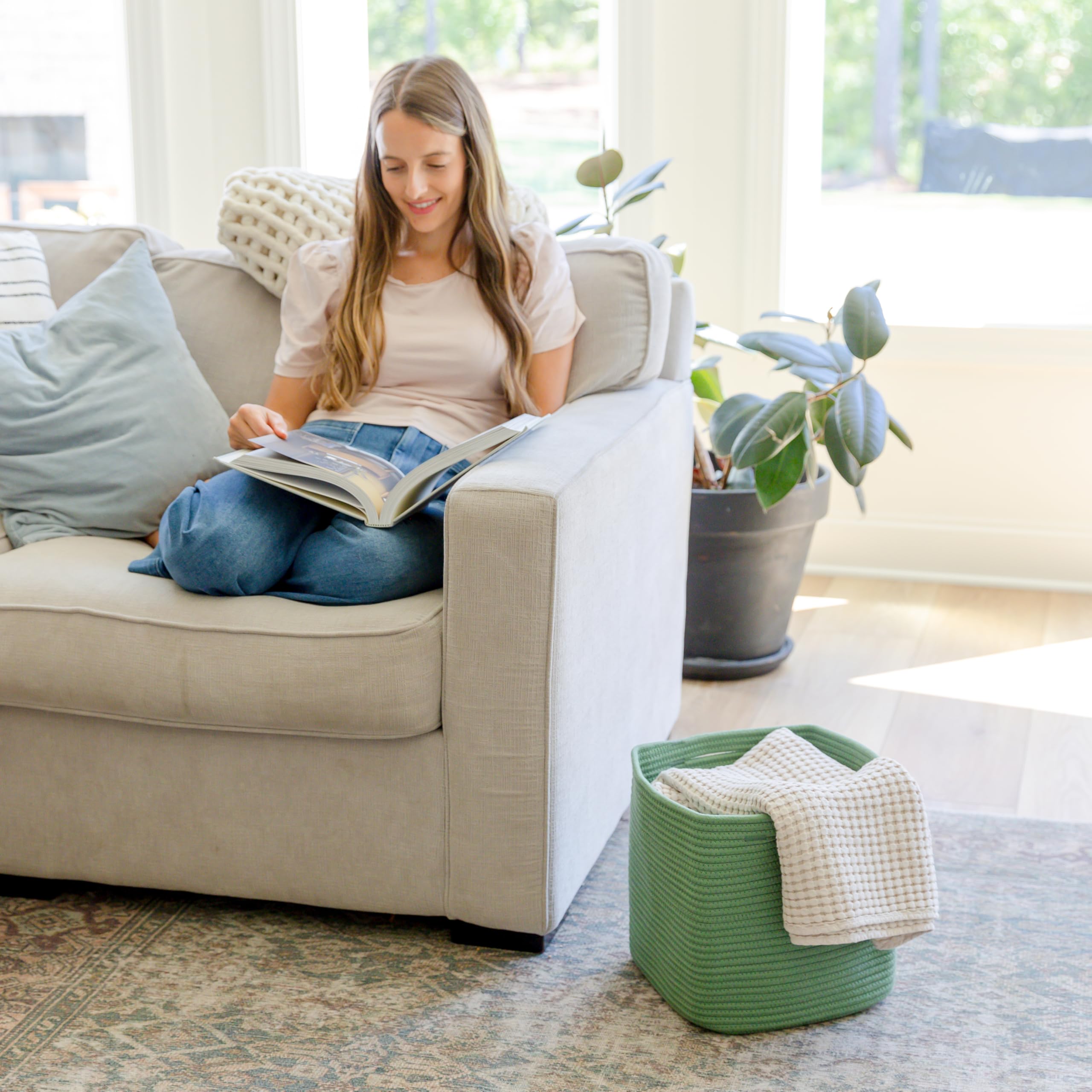 NaturalCozy cube storage bins organize kids' rooms and play areas