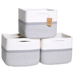NaturalCozy storage cubes on a shelf showing a neat, durable look for organizing.