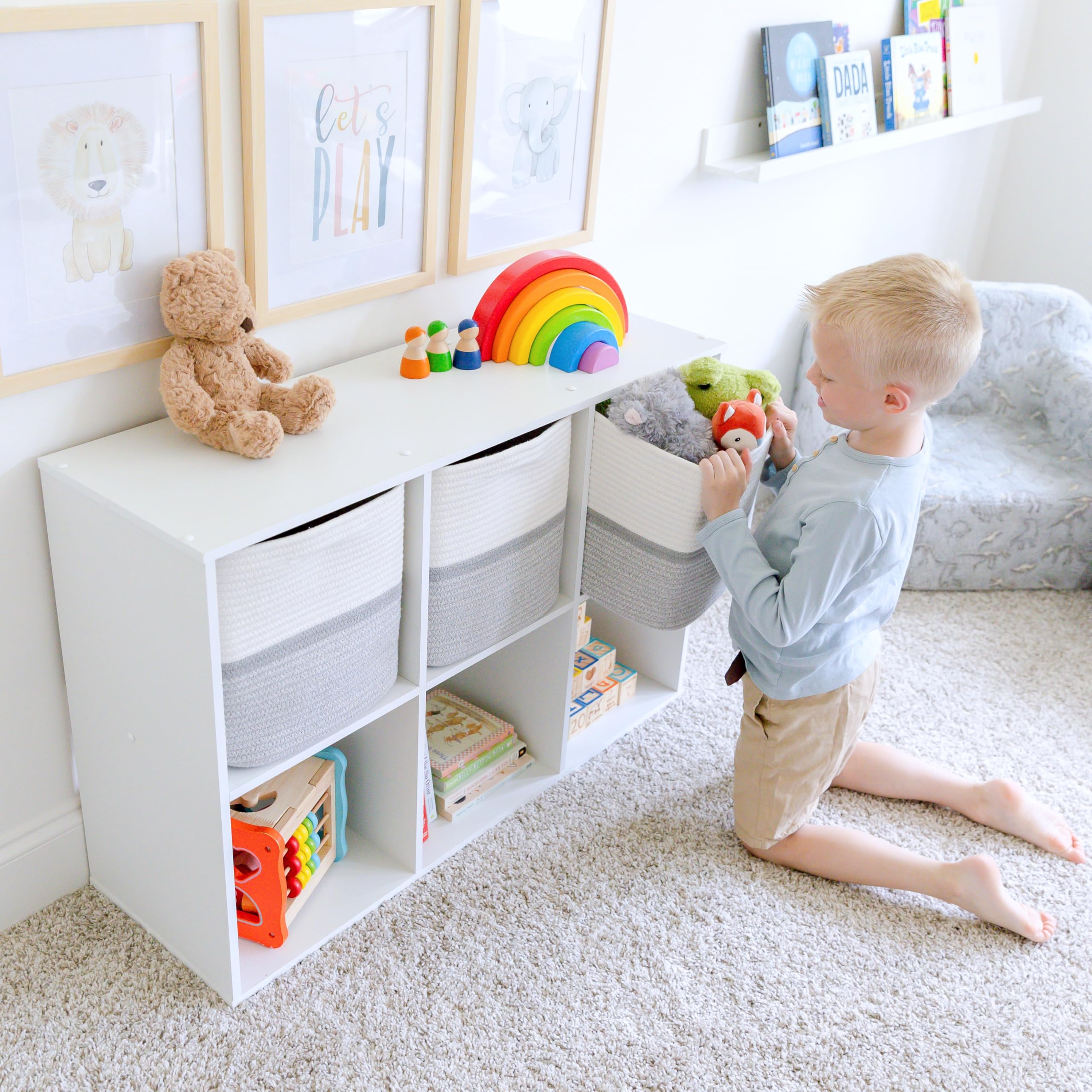 NaturalCozy cotton rope material for sturdy organization