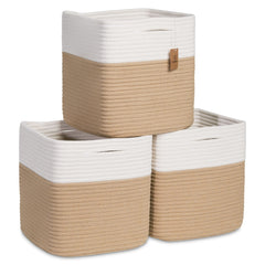 NaturalCozy storage cubes show folding method for wrinkle-free setup.
