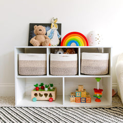 NaturalCozy storage cubes hidden handles detail enables easy lifting without visual disruption.