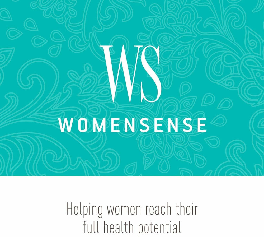 Vegetarian EstroSense capsules emphasize a plant-based daily supplement.
