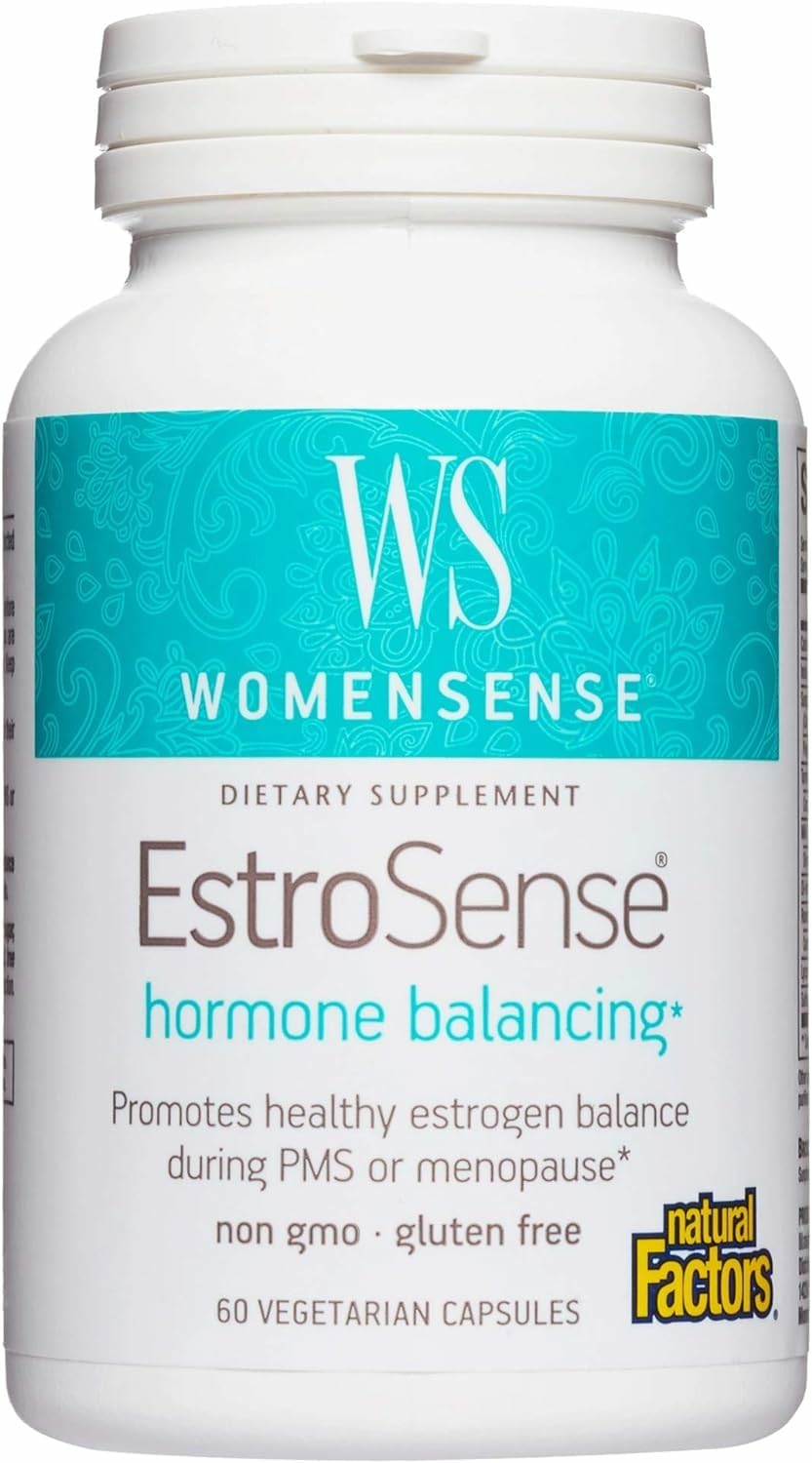 Natural Factors WomenSense EstroSense bottle front view for daily hormonal balance support