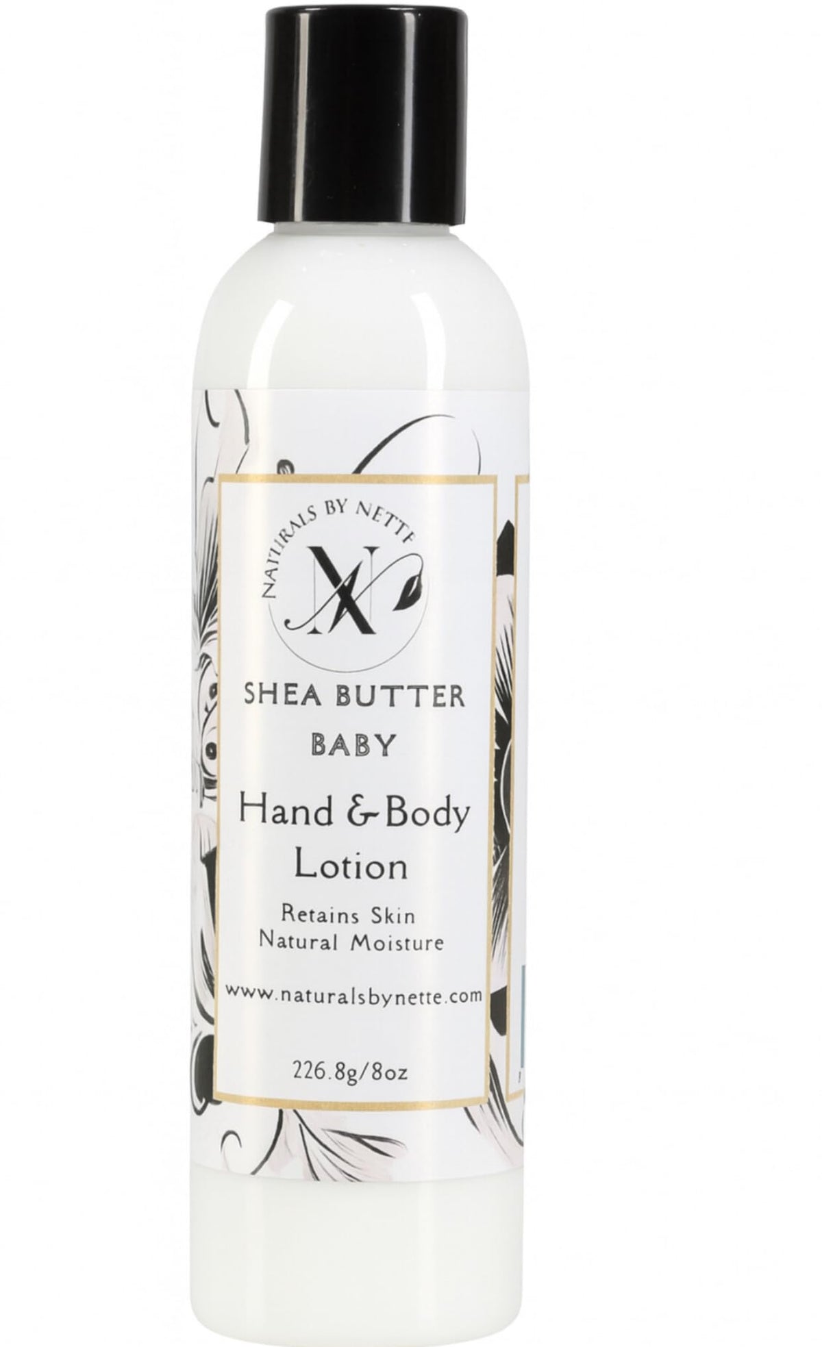 NaturalsByNette bottle close-up showing lightweight, non-greasy hydration.