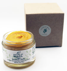 Nature of Brazil Vulva Balm ingredients feature olive oil and sea buckthorn.