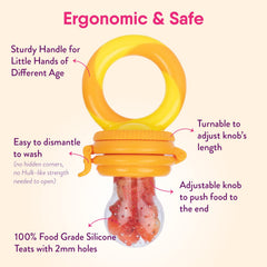 NatureBond fruit sacs with four silicone teats provide age-appropriate options for growing babies