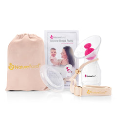 NatureBond silicone breast pump lid keeps milk secure for travel and storage