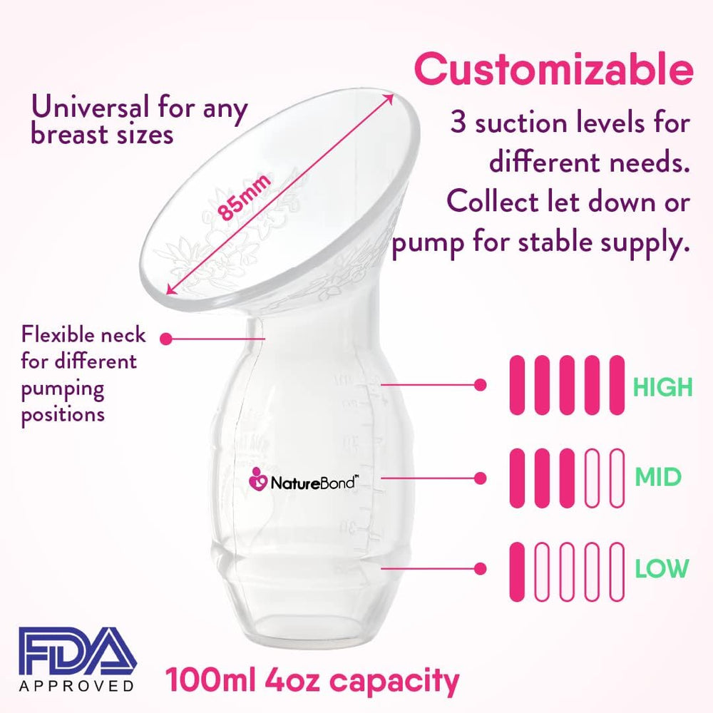 NatureBond silicone breast pump stopper seals milk and prevents leaks