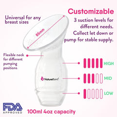 NatureBond silicone breast pump stopper seals milk and prevents leaks