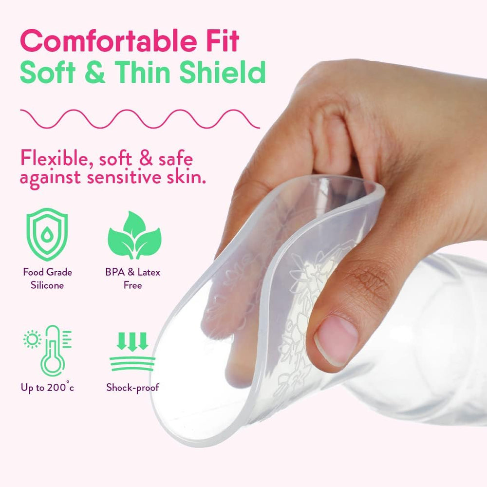 NatureBond silicone breast pump strap enables hands-free pumping on one side