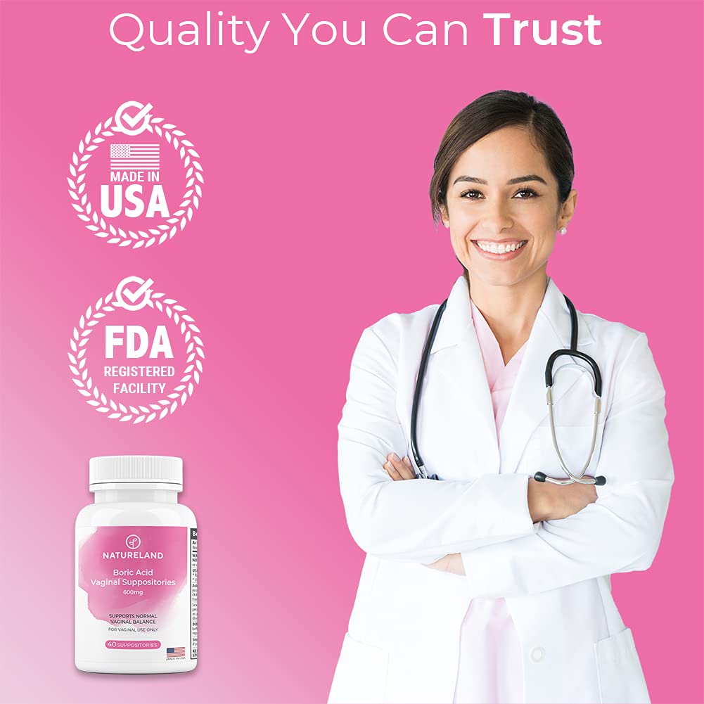 Natureland USA-made facility seal in FDA-registered compliance.