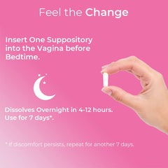 Natureland unscented capsules designed for gentle, easy insertion.