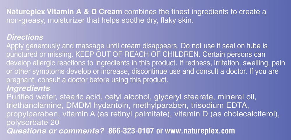 Natureplex A&D Cream close-up shows gentle, soothing texture.