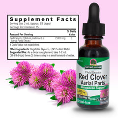 Nature's Answer red clover extract pour with dropper