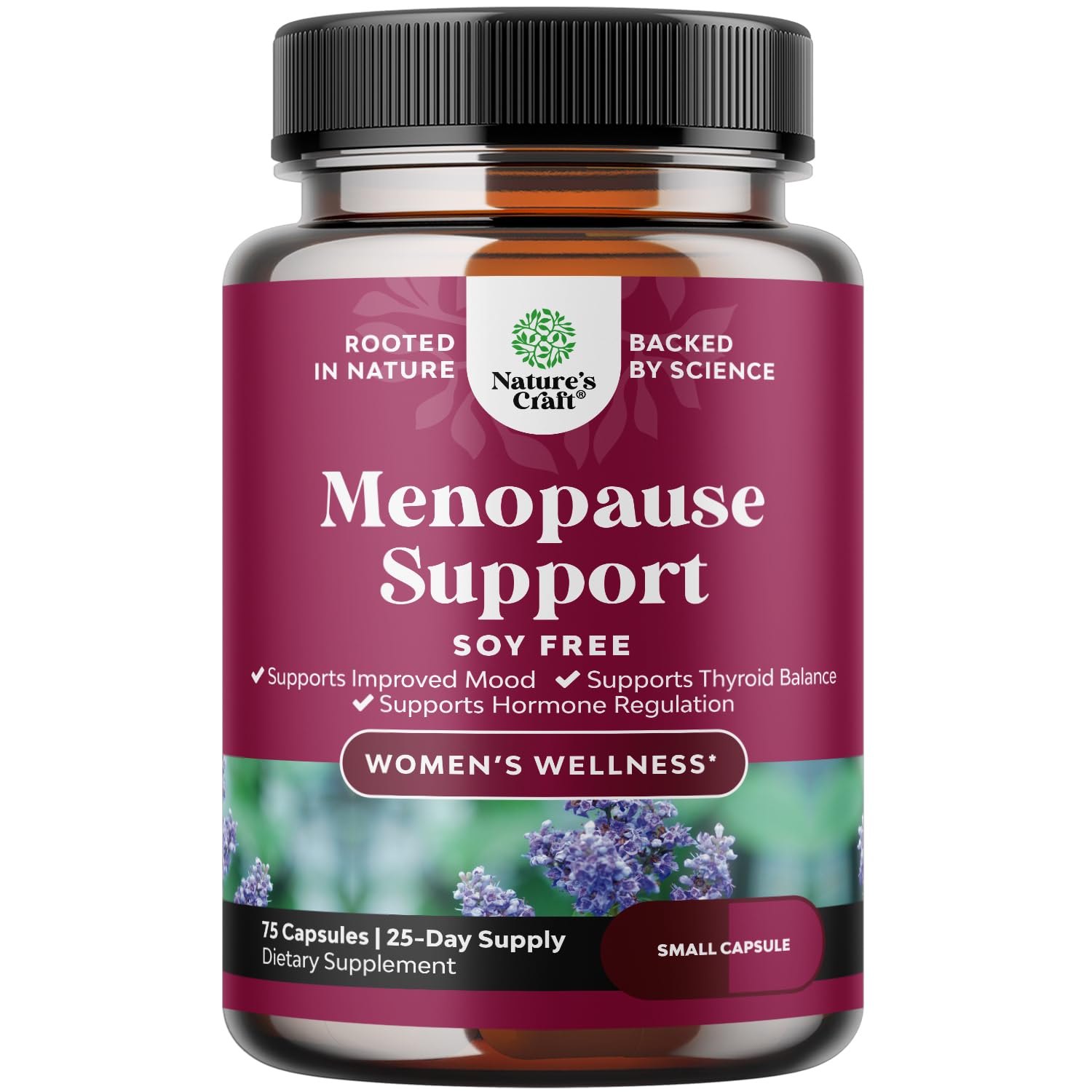 Natures Craft Complete Herbal Menopause bottle front supports gentle hormonal balance.